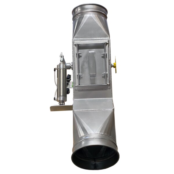 Us Duct Clamp Together Automatic Diverter Valve, 16" Dia, Galv, GA